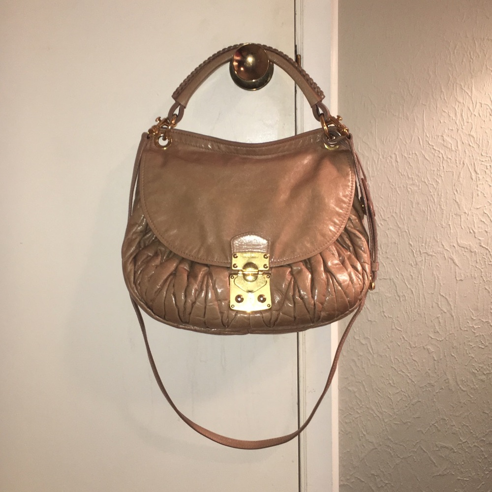 Miu Miu Matelasse Lux Leather Bag - Gem