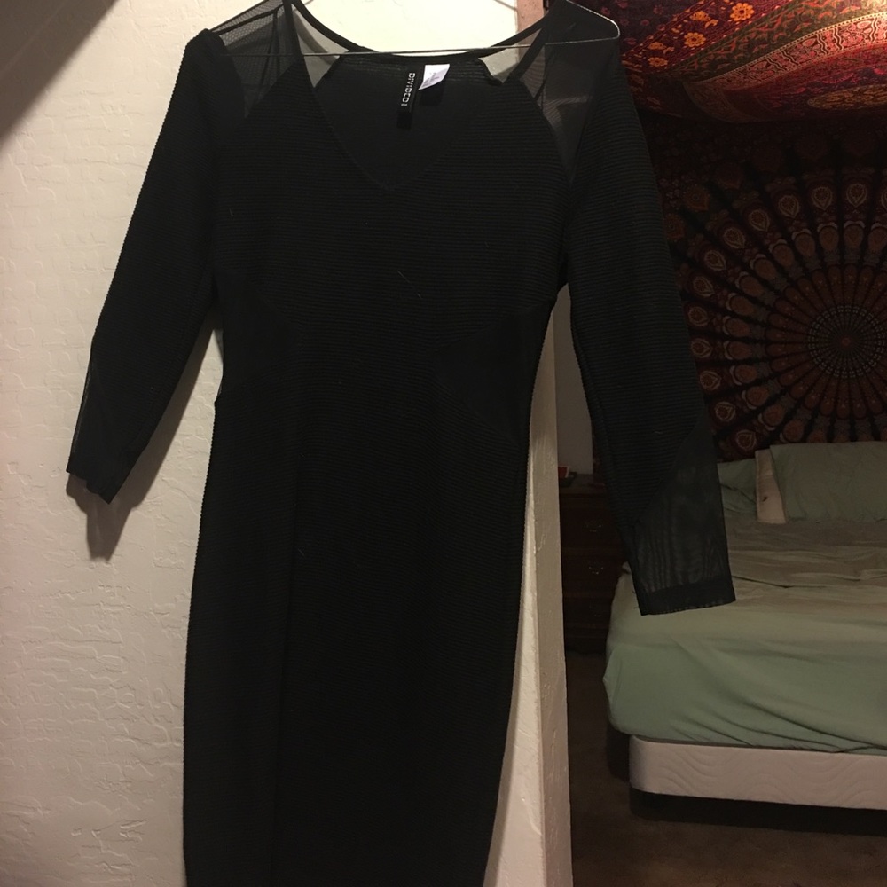 Black mesh xs H&m midi dress