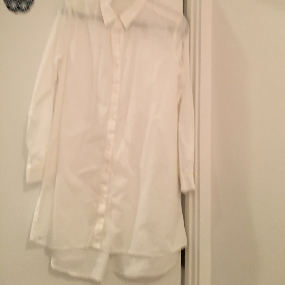 White long sleeve blouse dresss