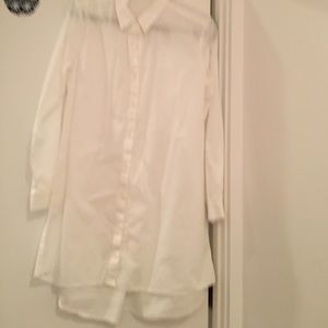 White long sleeve blouse dresss