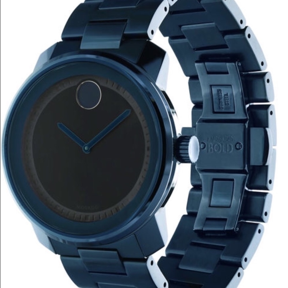 Movado men's ink blue watch