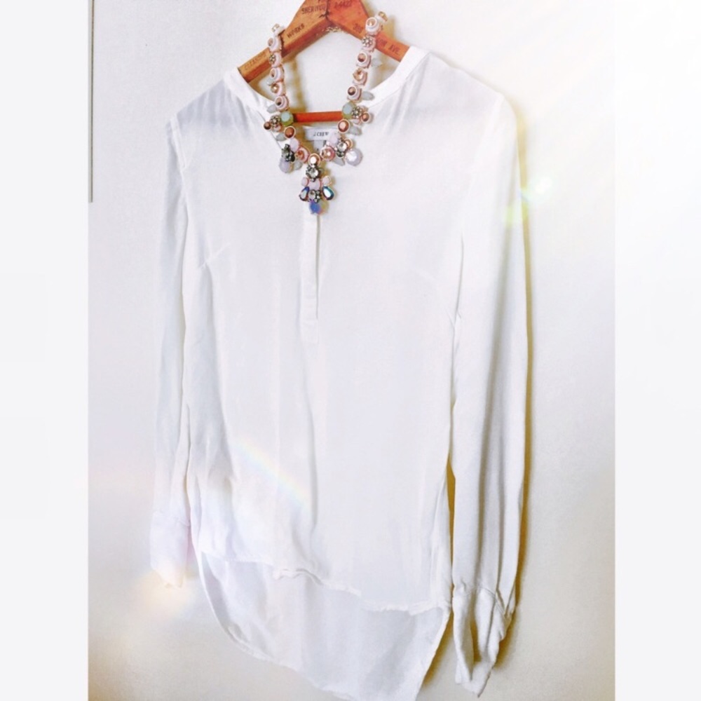 J Crew white blouse