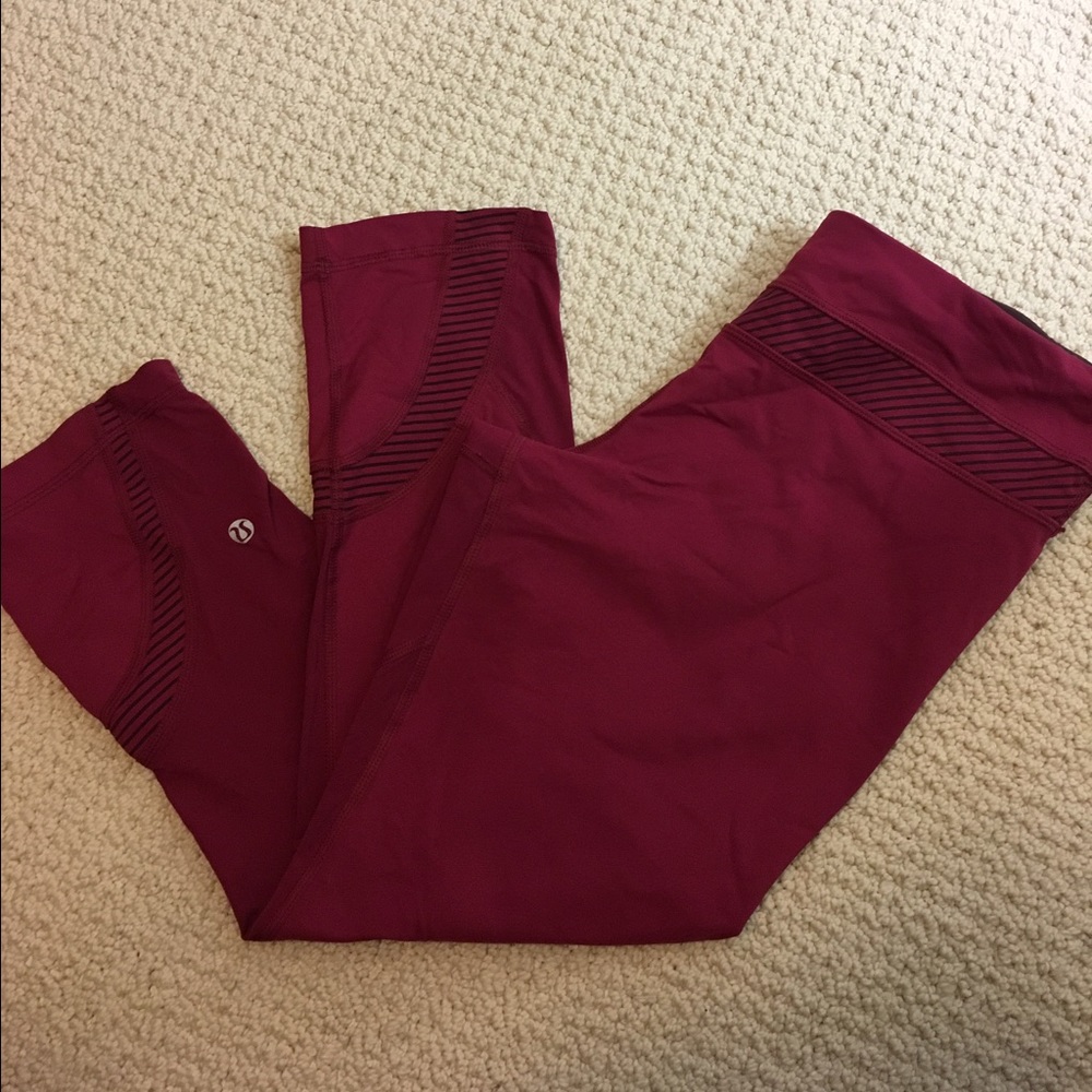 Lululemon Sz 8 Pace Rival Crop- deep Magenta