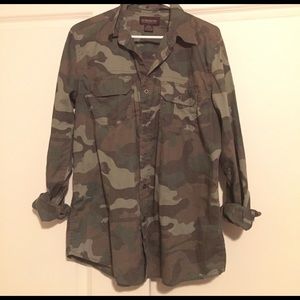 Camo button up