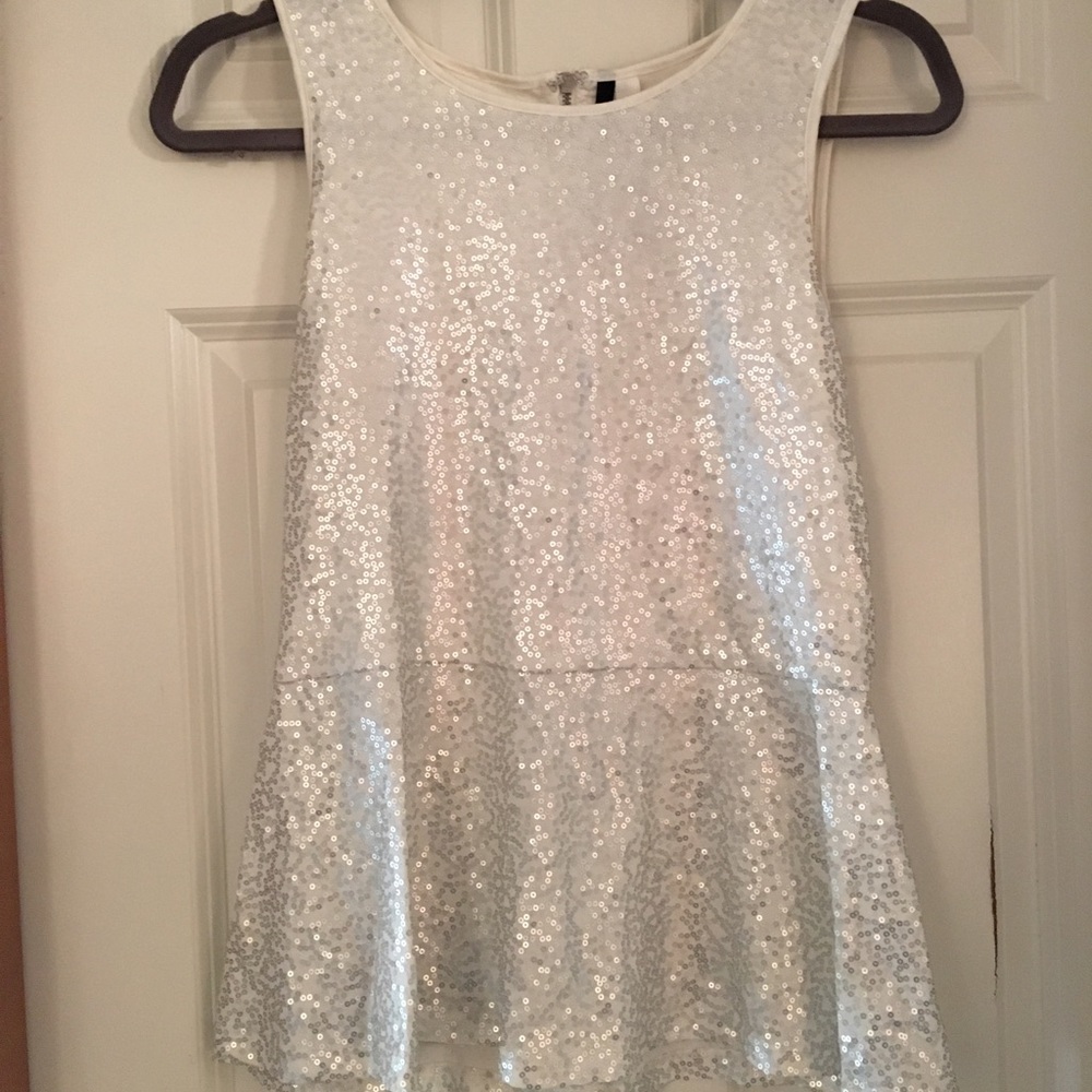 Kensie peplum sequin top