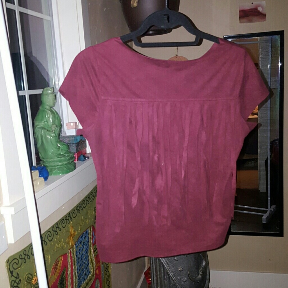 Rue 21 Maroon Velvet Dangle