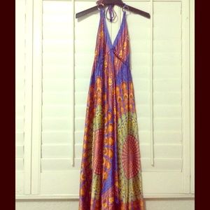 Funky handkerchief style halter dress one size