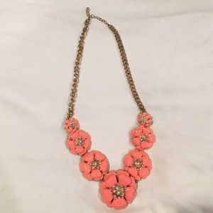 Coral flowered necklace