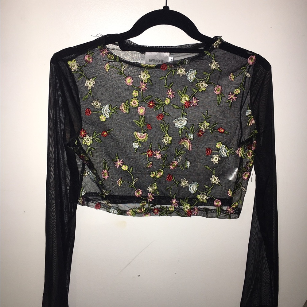 LF mesh floral top