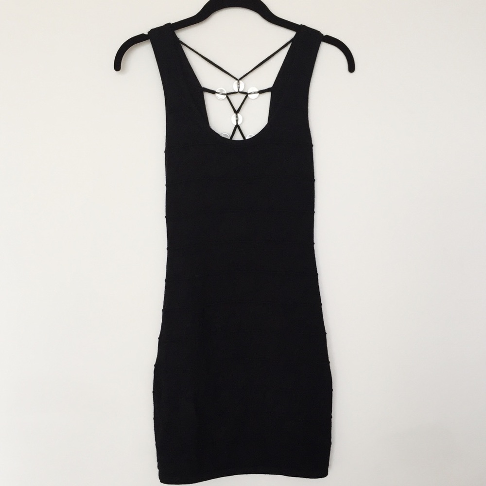 Bodycon beaded back dress