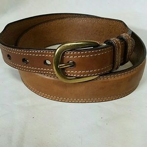 GIORGIO ARMANI tan leather belt