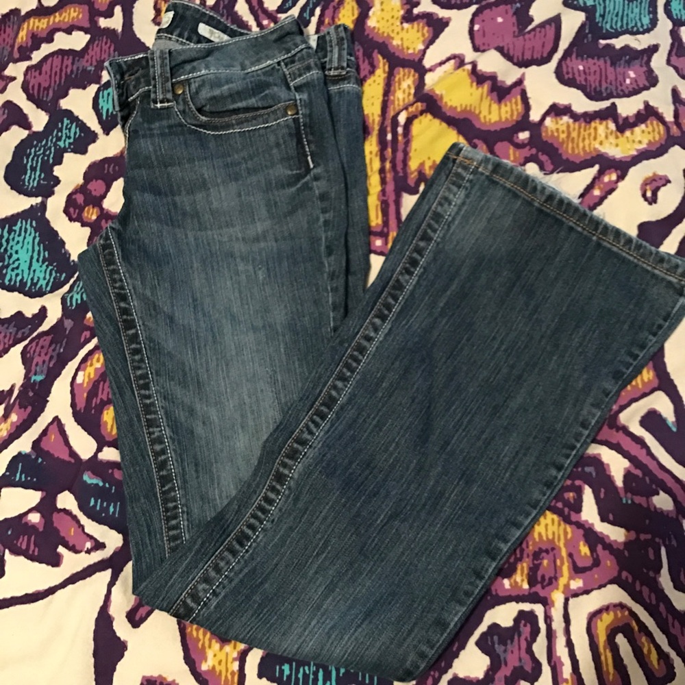 Flare blue jeans