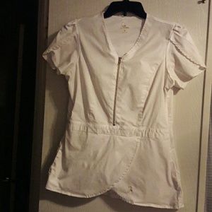 White Jaanuu Scrub Top