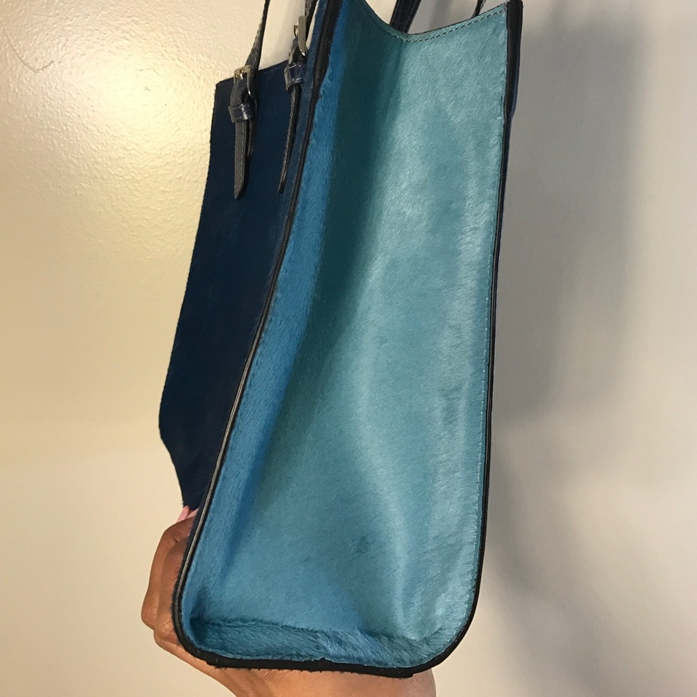 Silvano Biagini Italy Leather Purse Calf Hair Bag - Picture 2 of 8