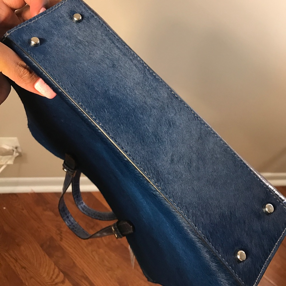 Silvano Biagini Italy Leather Purse Calf Hair Bag - Picture 8 of 8