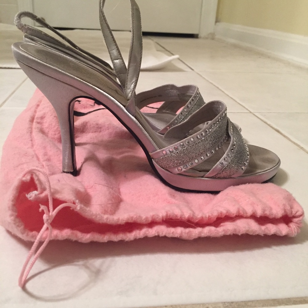 Silver Nina Heels 5.5