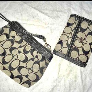 Coach wallet and wristlet set