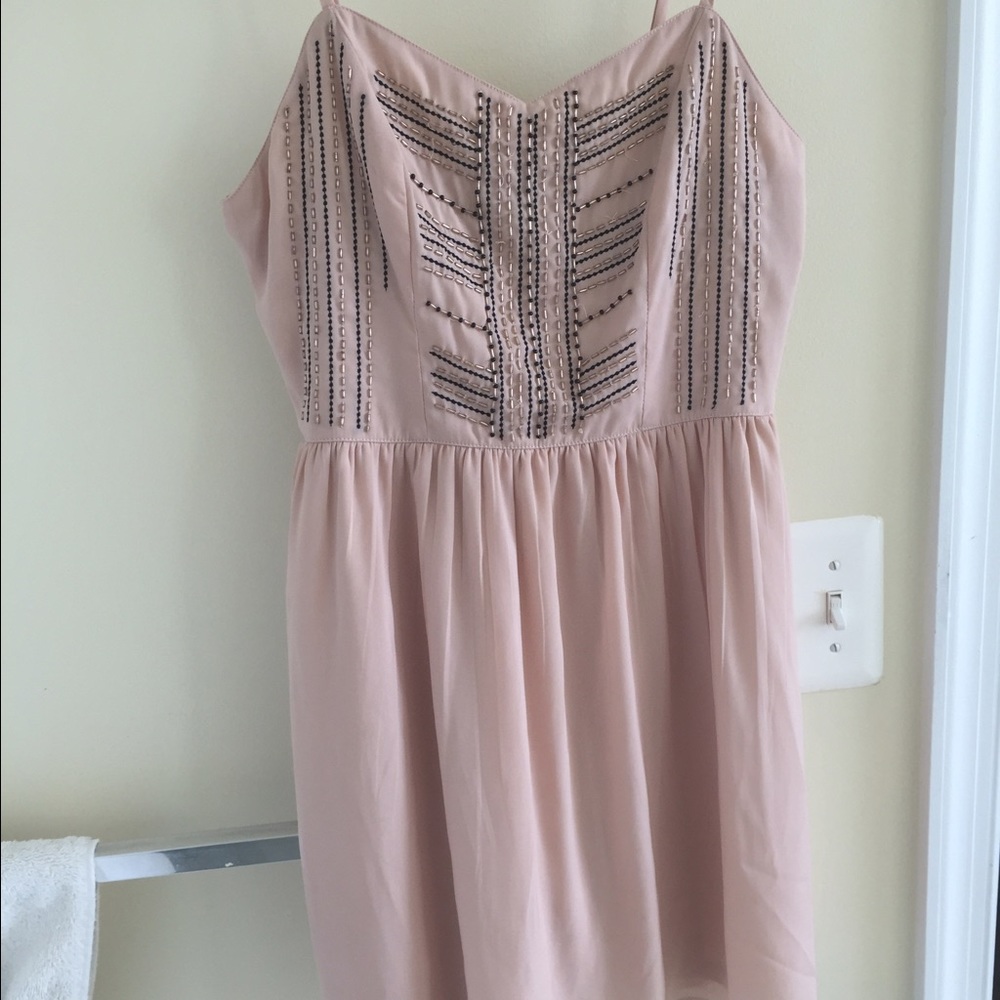 Beaded dress with cut out