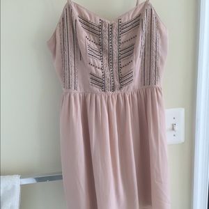 Beaded dress with cut out