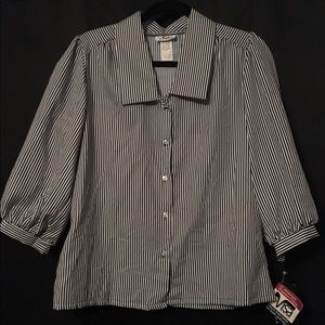 Blue & White Striped Katos Blouse