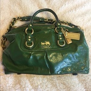 Coach Madison patent leather Sabrina satchel