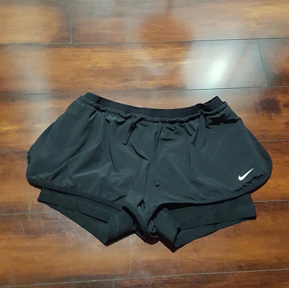 Women's black Nike running shorts, large