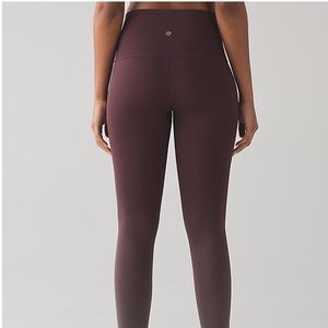 Lululemon leggings high rise burgandi/maroon