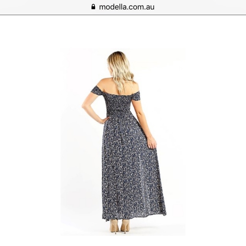 Lost Muse Floral Boho Dress Blue Sz M - Picture 5 of 8