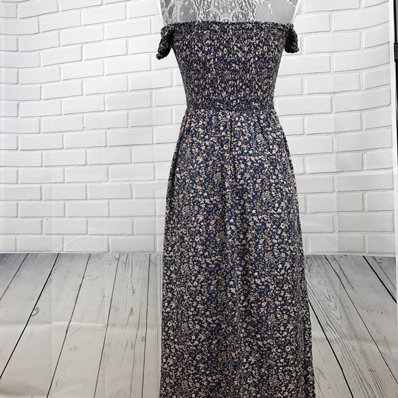 Lost Muse Floral Boho Dress Blue Sz M - Picture 6 of 8