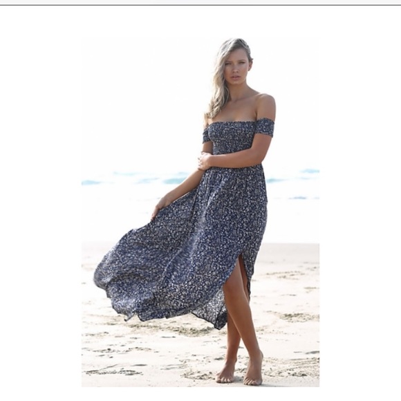 Lost Muse Floral Boho Dress Blue Sz M - Picture 3 of 8