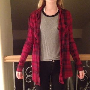 Long Red Flannel