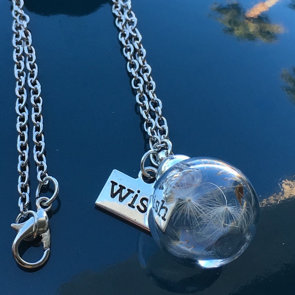 MAKE A WISH dandelion seeds in glass ball - Picture 3 of 4