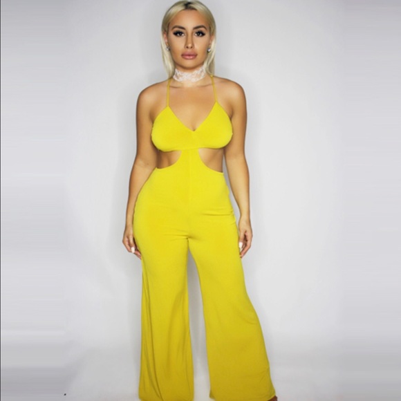 Chartreuse jumpsuit - Picture 3 of 3