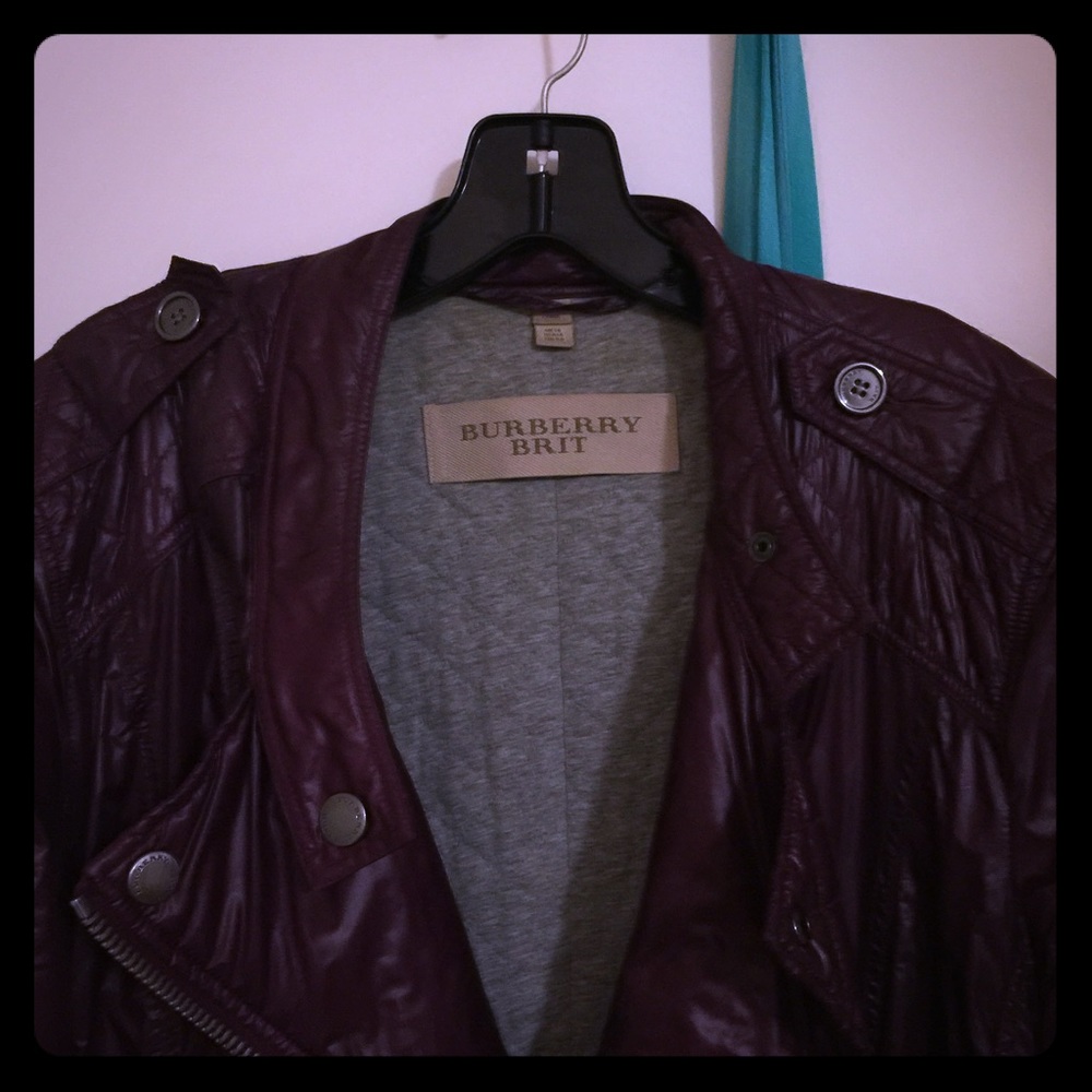Burberry Brit coat dark purple !