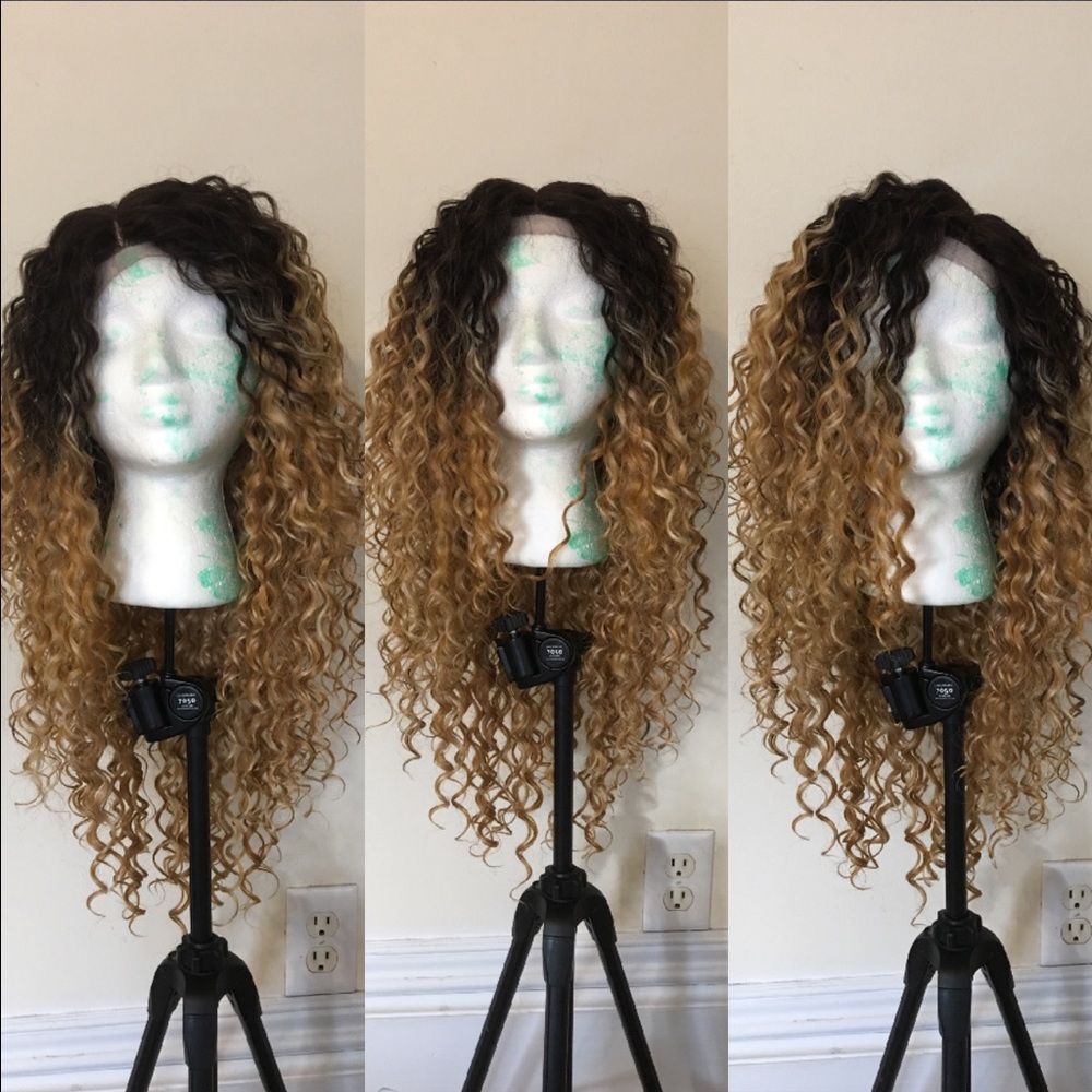 Lace Front Curly Two Toned Wig