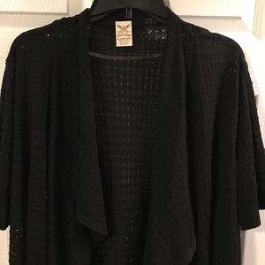Women's 2x faded glory cardigan black
