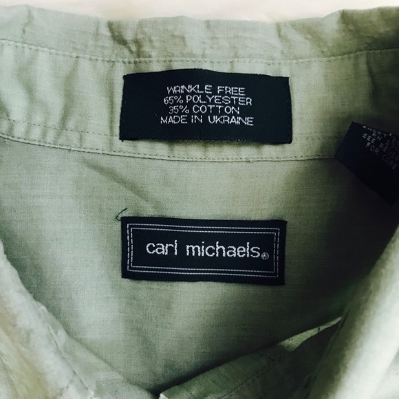 Carl Michaels Button Down 65% Polyester 35% Cotton - Picture 2 of 7