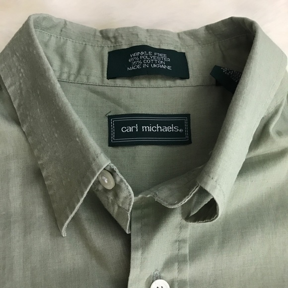 Carl Michaels Button Down 65% Polyester 35% Cotton - Picture 5 of 7