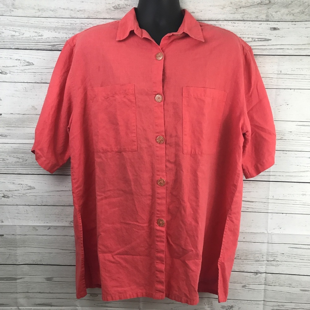 Hunt Club Men's Button Down Linen/Cotton