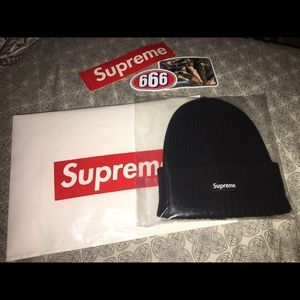 Overdyed Supreme Black Beanie