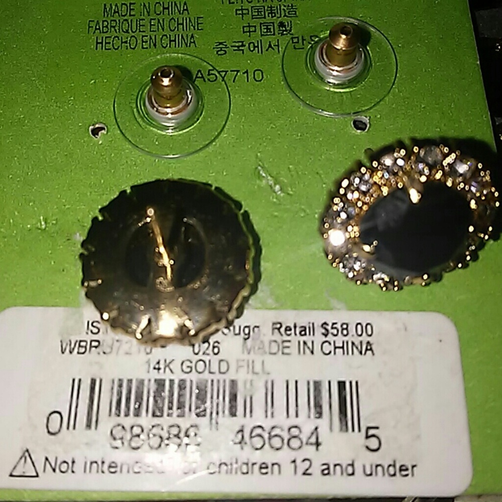 KATE SPADE CZ GOLD FILLED EARRINGS - Picture 2 of 3