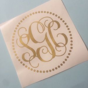 Pick any three monogram decals