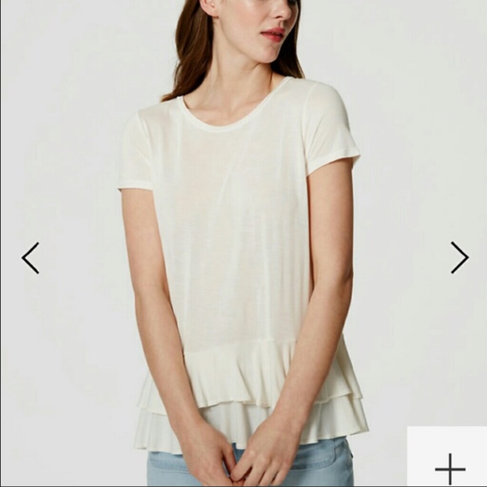 💕ONE DAY SALE!!💕NWT Wht LOFT Flouncy Fem Peplum