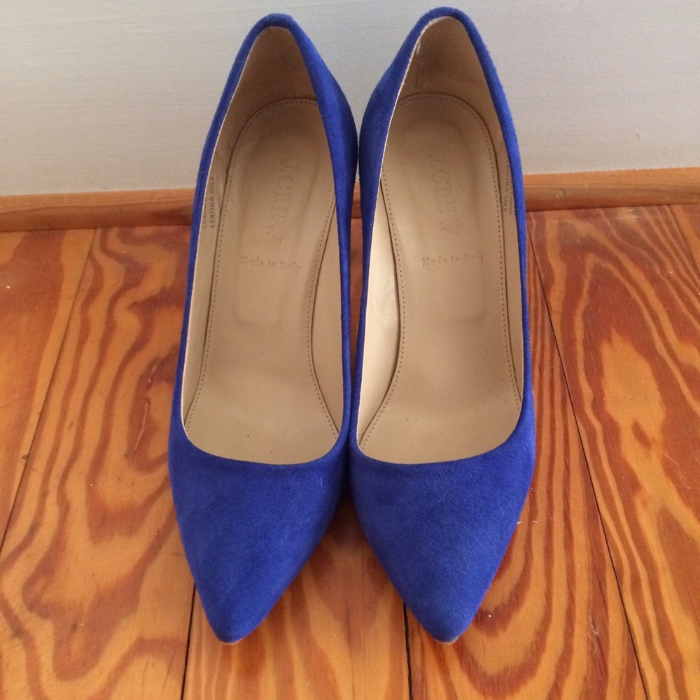 J.Crew Everly Blue Suede Heels