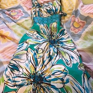 Flowery Kids Easter Maxi Dress