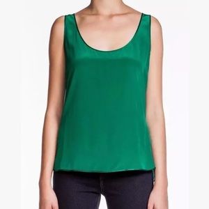 Roberto Rodriguez Emerald Green Silk Tank Size 4