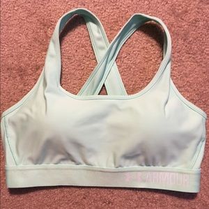 Mint Green Crossback Under Armour Sports Bra