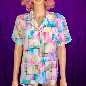 Pastel Color Block top