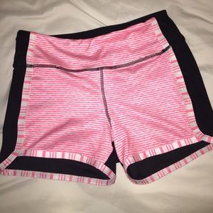 Rbx pink white and black bike shorts