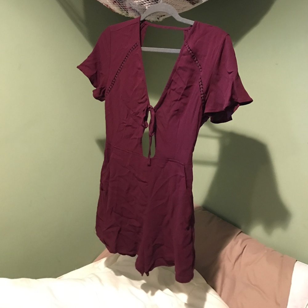 Maroon Romper